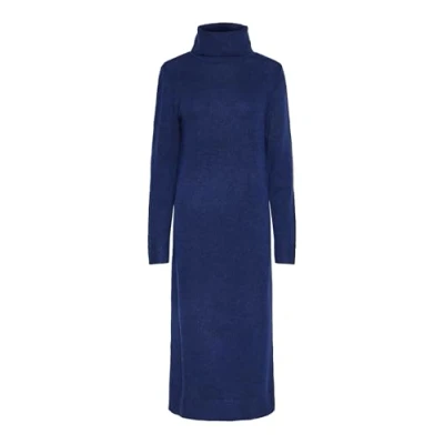 Abbildung von Pieces Juliana Rollneck Strickkleid, Damen, Größe: XS, Bellwether blue
