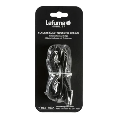 Abbildung von Lafuma Mobilier Gummischnur Set mit Endkappen für RSX/RSXA, 4 Schnüre, schwarz
