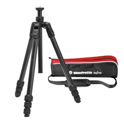 Abbildung von Manfrotto Befree GT PRO Tripod Legs, Professional Travel Tripod, Carbon Fibre Camera and Video Twist Lock, Compact Portable, for DSLR, Mirrorless, Accessories, Photo Heads