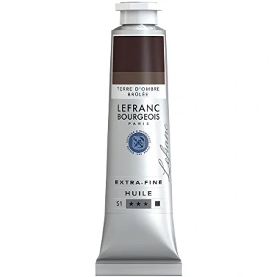 Abbildung von Lefranc Bourgeois 405134 extra feine Ölfarbe in Künstlerqualität aus hochwertigen Pigmenten, lebendige Farben, hohe Lichtechtheit, 40ml Tube Umbra Gebrannt