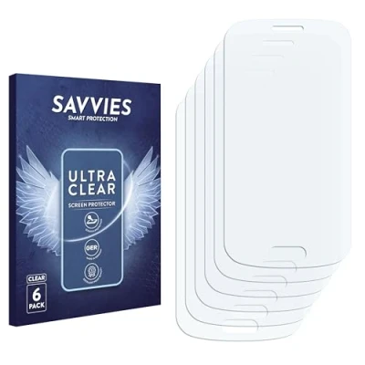 Abbildung von Savvies 6 Stück Schutzfolie für Samsung Galaxy Trend Lite Displayschutz Folie Ultra Transparent