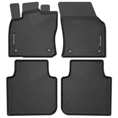 Abbildung von WALSER Premium Fussmatten Auto kompatibel mit Seat Tarraco 2018 Heute, Skoda Kodiaq 2016 100% passgenaue Gummimatten Made in EU, robuste Fußmatten Auto, Fußmatten, Fußmatte