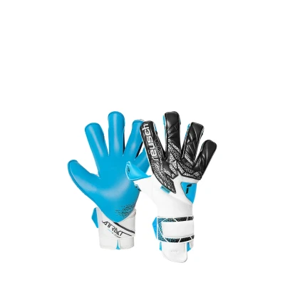 Abbildung von Reusch HAND Attrakt Evolution Torwarthandschuh, Größe: 9.5, White black aqua blue