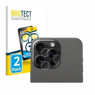 Abbildung von BROTECT (2 Stück Schutzfolie für Apple iPhone 15 Pro Max (NUR Kameraschutz) Displayschutz Folie Ultra Klar