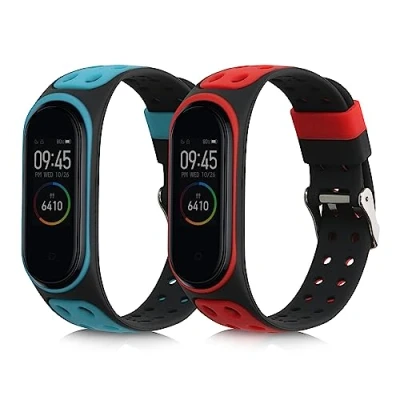 Abbildung von kwmobile 2X Sportarmband kompatibel mit Xiaomi Mi Band 4 Armband Fitnesstracker Set aus TPU Silikon