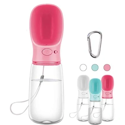 Abbildung von COTOP Hundetrinkflasche für Unterwegs, Tragbare Trinkflasche Hund 550ml, BPA frei Wasserflasche Hunde to go, Reise Trinknapf Klein, Auslaufsicher Wasserspender Pet Outdoor (rosa)