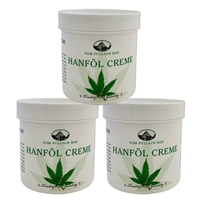 Abbildung von Iloda® 6x 250ml Hanföl Creme vom Pullach Hof, Hanfcreme, Hanfbalsam, Hanf creme, mit reinem für geschmeidig weiche Haut