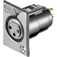 Abbildung von Mikrofon Einbaubuchse, 3Pin, Einbau Anschluss