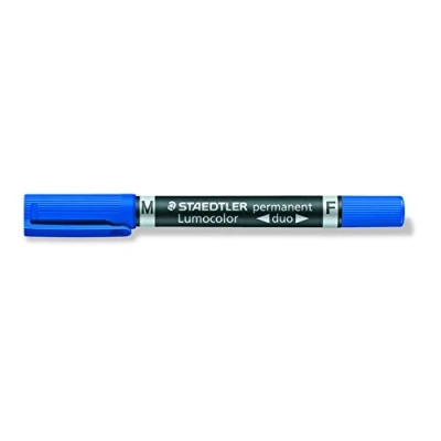 Abbildung von Staedtler Permanentmarker Lumocolor duo F/M blau