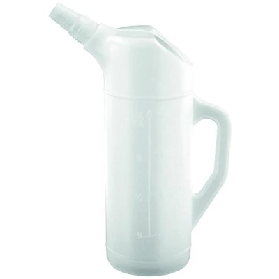 Abbildung von BLUREA Ölkanne aus Polyethylen 1 Liter, Milliliter Skala, bruchsicher, Öl, Säure und Kraftstoff beständig, für Motoröl Kühlflüssigkeit, Zubehör Werkstatt Garage