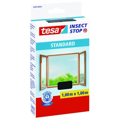 Abbildung von tesa Fliegengitter Gewebe Insect Stop STANDARD für Fenster 1 m x
