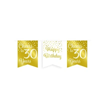 Abbildung von Slinger jubelt 30 Jahre weiß/gold 6m