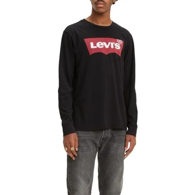 Abbildung von Levi&#039;s Graphic CREW Langarmshirt, Herren, Größe: XXL, Better black