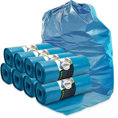 Abbildung von Müllsäcke 120L Blau 100 Stück Extrem Reißfest Abfallsäcke Abfall Beutel XXL Typ Extra Müllbeutel 120 L 70 µ 700x1100 mm LDPE Großer Müllsack Liter Super Stark Mülltüten