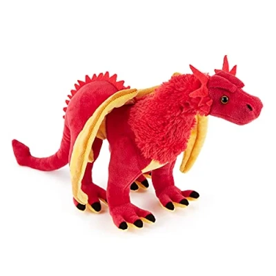 Abbildung von Zappi Co Kinder Kuschelweiches Großes Plüschtier Lebensechtes Stofftier für Jungen und (Roter Drache)