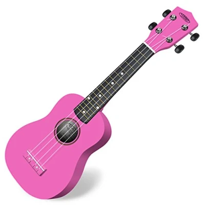 Abbildung von Classic Cantabile US 100 PK Sopranukulele (Ukulele, Uke, 15 Bünde, leichtgängige Gitarrenmechanik) pink