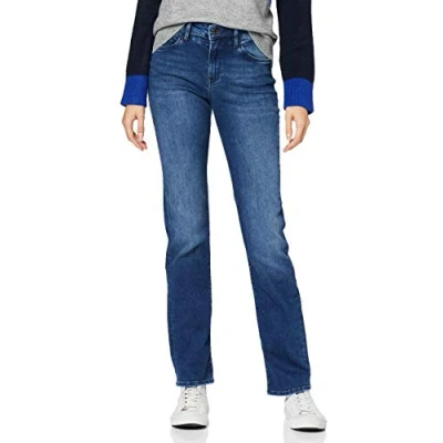 Abbildung von Mavi Kendra Jeans Straight Leg, Damen, Größe: 26x34, Indigo blue sateen str
