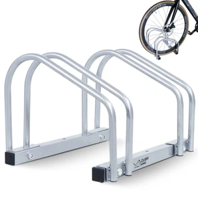 Abbildung von CCLIFE Fahrradständer Boden für Fahrräder bis 65 mm Eisen Fahrradhalter