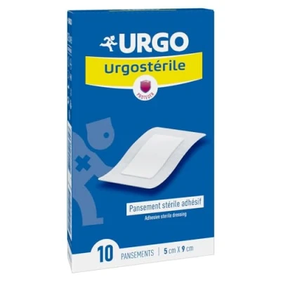 Abbildung von Urgo Urgosterile selbstklebender steriler Wundkompressen, 5 x 9 cm, 10 Stück