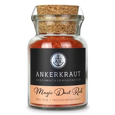 Abbildung von Ankerkraut Magic Dust, BBQ Rub, Marinade für Fleisch, Gewürzmischung zum Grillen, 100g Korkenglas