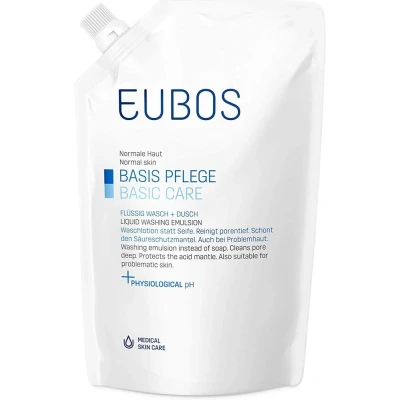 Abbildung von Eubos Basis Pflege FLÜSSIG Wasch + DUSCH, NACHFÜLLBEUTEL Feuchtigkeitspflege, Größe: 400 ml,