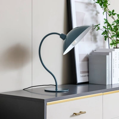Abbildung von Lucande Tischleuchte Arvadon, blau, Metall, 42,75 cm hoch