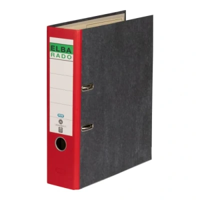 Abbildung von Elba Recycling Ordner A4, Rado Wolkenmarmor, 8 cm breit, rot, 1 Stück
