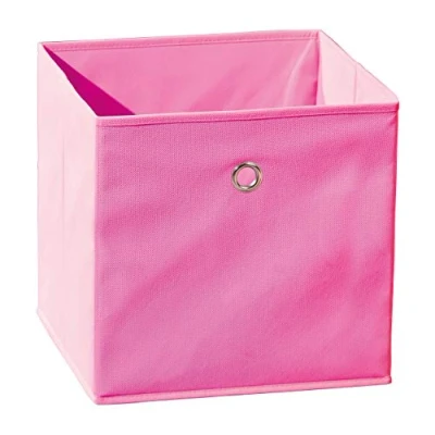 Abbildung von Inter Link Faltbare Aufbewahrungsbox Klappbarer Objekthalter Stoff Faltbox für Raumteiler oder Regale 32 x cm Mit Fingerloch Winny Rosa