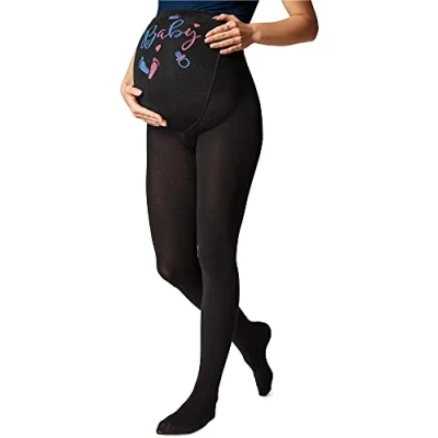 Abbildung von Bemammy Umstandss Strumpfhose, Damen, Größe: Small, Nero
