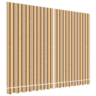 Abbildung von vidaXL Markisenbespannung, Markisenstoff mit PU Beschichtung, Markisentuch Wetterfest, Ersatzstoff Markise, Mehrfarbig Gestreift 3,5x2,5m