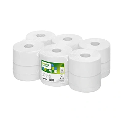 Abbildung von Toilettenpapier Satino Comfort Jumbo Mini 2 lagig Ø18cm 180 m weiß,12 rl/krt