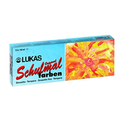 Abbildung von Nerchau 109813 Schulmalfarbe, Grund und Zusatzfarben, 13er Set, 18 ml