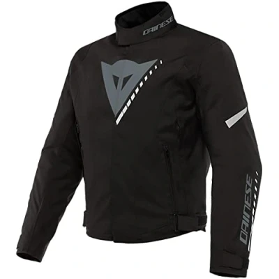 Abbildung von Dainese Veloce Lady D Dry Jacket, Motorradjacke Ganzjährig Wasserdicht mit Abnehmbarer Thermoschicht, Damen, Schwarz/Charcoal Gray/Weiß, 40