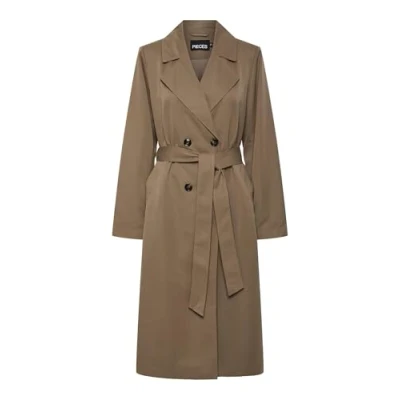 Abbildung von Pieces Pcscarlett Trenchcoat, Damen, Größe: XS, Brown lentil