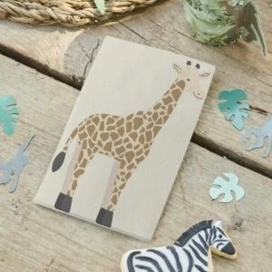 Abbildung von Servietten lasst uns wilde Giraffe 16x16cm 16 Stücke