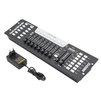 Abbildung von Hanmorfarbi DMX Controll Lichtmischpult, 192 CH 512 DJ Controller mit Eingebautem Akku, Controller, Mischpult für Bühnenbeleuchtung, DJs, Moving Heads, Bars, Discos, Live Shows, Parties