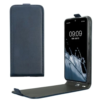 Abbildung von kwmobile Schutzhülle kompatibel mit Samsung Galaxy A54 5G Hülle Handy Flip Case Handyhülle Dunkelblau