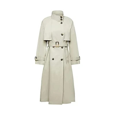 Abbildung von Esprit LONG Trenchcoat, Damen, Größe: Large, Dusty green