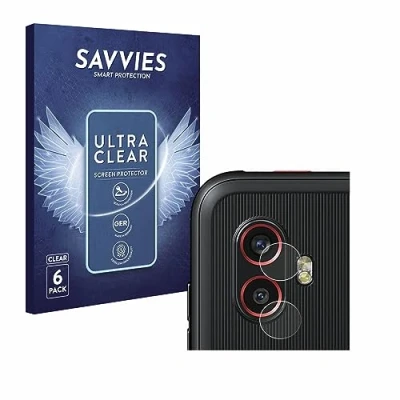 Abbildung von Savvies 6 Stück Schutzfolie für Samsung Galaxy Xcover Pro (NUR Kameraschutz) Displayschutz Folie Ultra Transparent