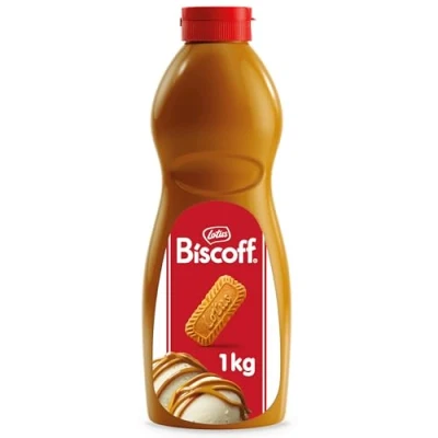 Abbildung von Lotus Biscoff Topping Dessert Sauce Hergestellt aus dem Original Karamellisierten Keks Vegan Kein Zusatz von Aromen oder Farbstoffen 1 kg