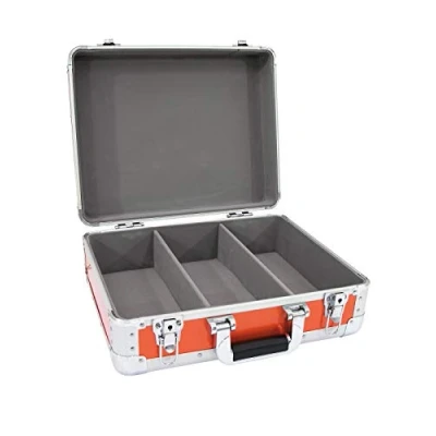 Abbildung von ROADINGER CD Case ALU Digital Booking abgerundet rt in rotem Aluminiumgehäuse für ca. 90 CDs