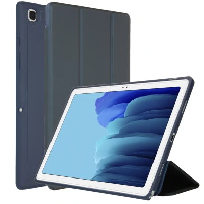 Abbildung von Smart Silicone Klapphülle für das Samsung Galaxy Tab A7 Dunkelblau