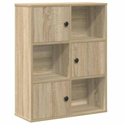Abbildung von vidaXL Bücherregal Sonoma Eiche 60x24x76,5 cm Holzwerkstoff, Bücherschrank, Lagerregal, Regal, Lagerschrank, Schrank, Aufbewahrungsschrank