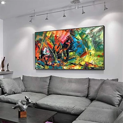 Abbildung von DIY 5D Diamond Painting Bilder Set Full Groß Diamant Vollbohrer Kit Erwachsene Kinder Strass Stickerei Kreuzstich Arts Craft Malerei zubehör für Home Wand Decor(Mehrfarbige Graffiti),80x160cm