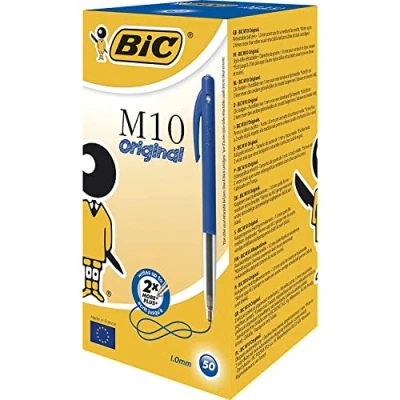 Abbildung von BIC Druckkugelschreiber M10 clic, 0.4 mm, Schachtel à 50 Stück, blau
