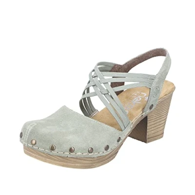 Abbildung von Rieker Sandalette, Sommerschuh, Sandale, Blockabsatz, mit Nieten verziert