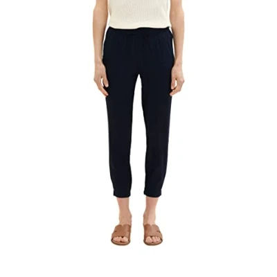 Abbildung von TOM TAILOR Damen 1038008 Lea Straight Fit Hose, 10668 sky Captain Blue, 36/30