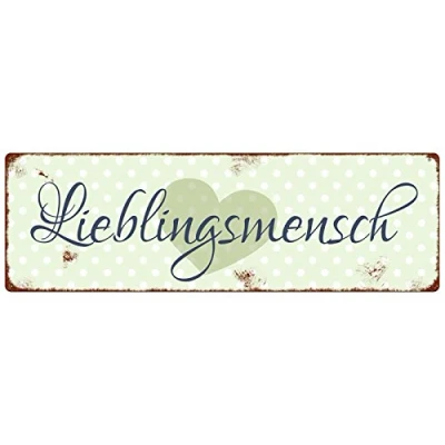 Abbildung von Interluxe METALLSCHILD Shabby Vintage Blechschild LIEBLINGSMENSCH