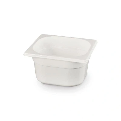 Abbildung von HENDI GN Behälter 1/6 weiß 100 mm Füllmenge: 1,6 l Polycarbonat Kunststoff 40 bis +110 C, Gastronormbehälter