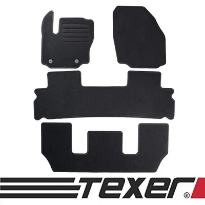 Abbildung von Car Mat Co TEXER Textil Fußmatten Passend für Ford S Max 7 Sitzer Bj. 2012 2015 Basic